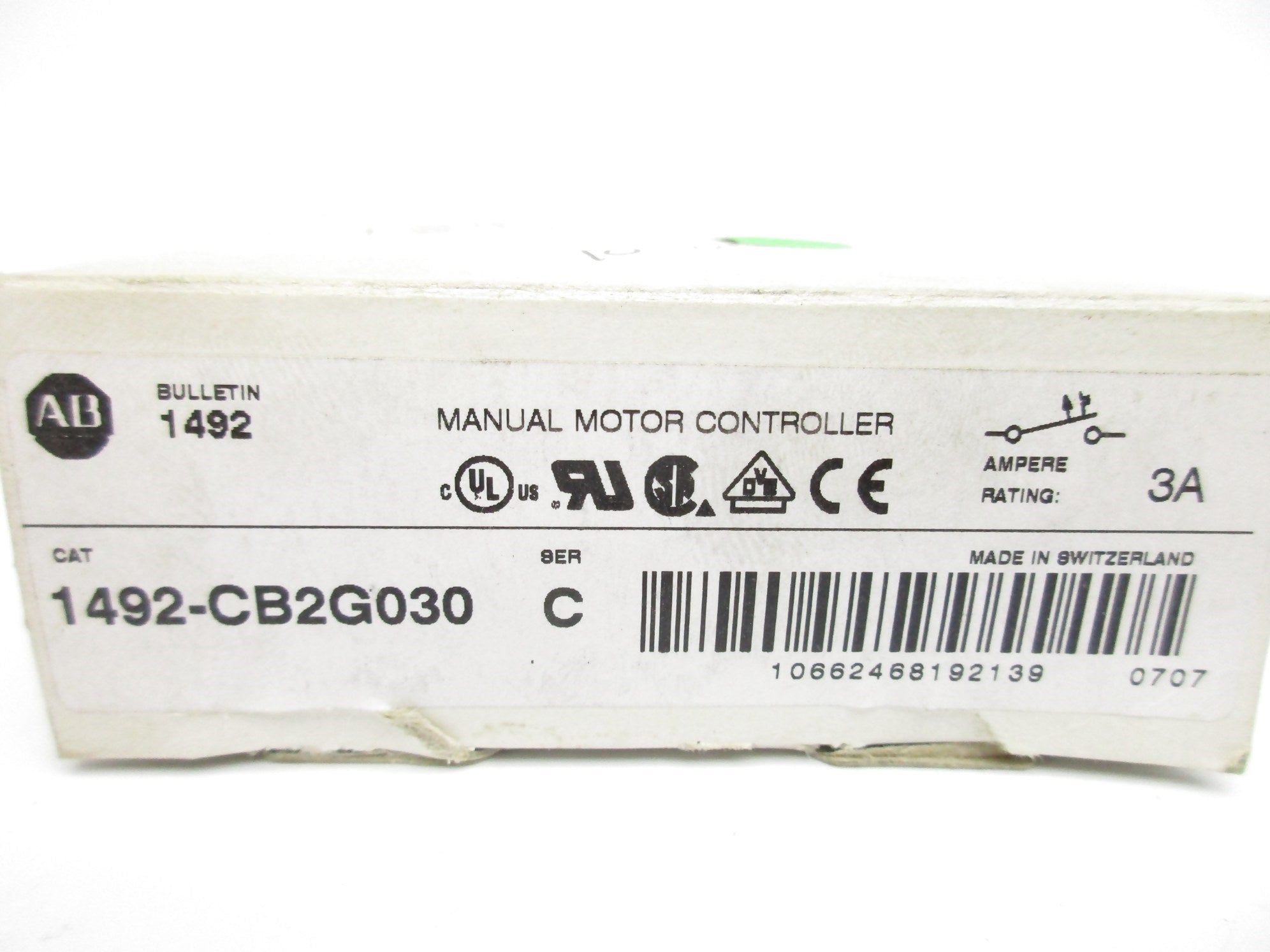 ALLEN BRADLEY 1492-CB2G030 SER. C 3A 277V (WH) NSMP