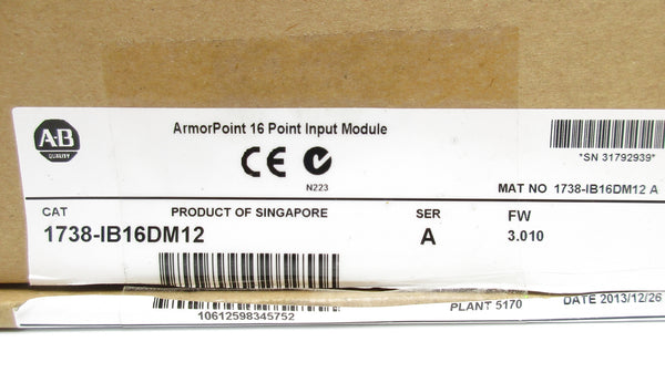ALLEN BRADLEY 1738-IB16DM12 SER. A F/W 3.010 NSMP