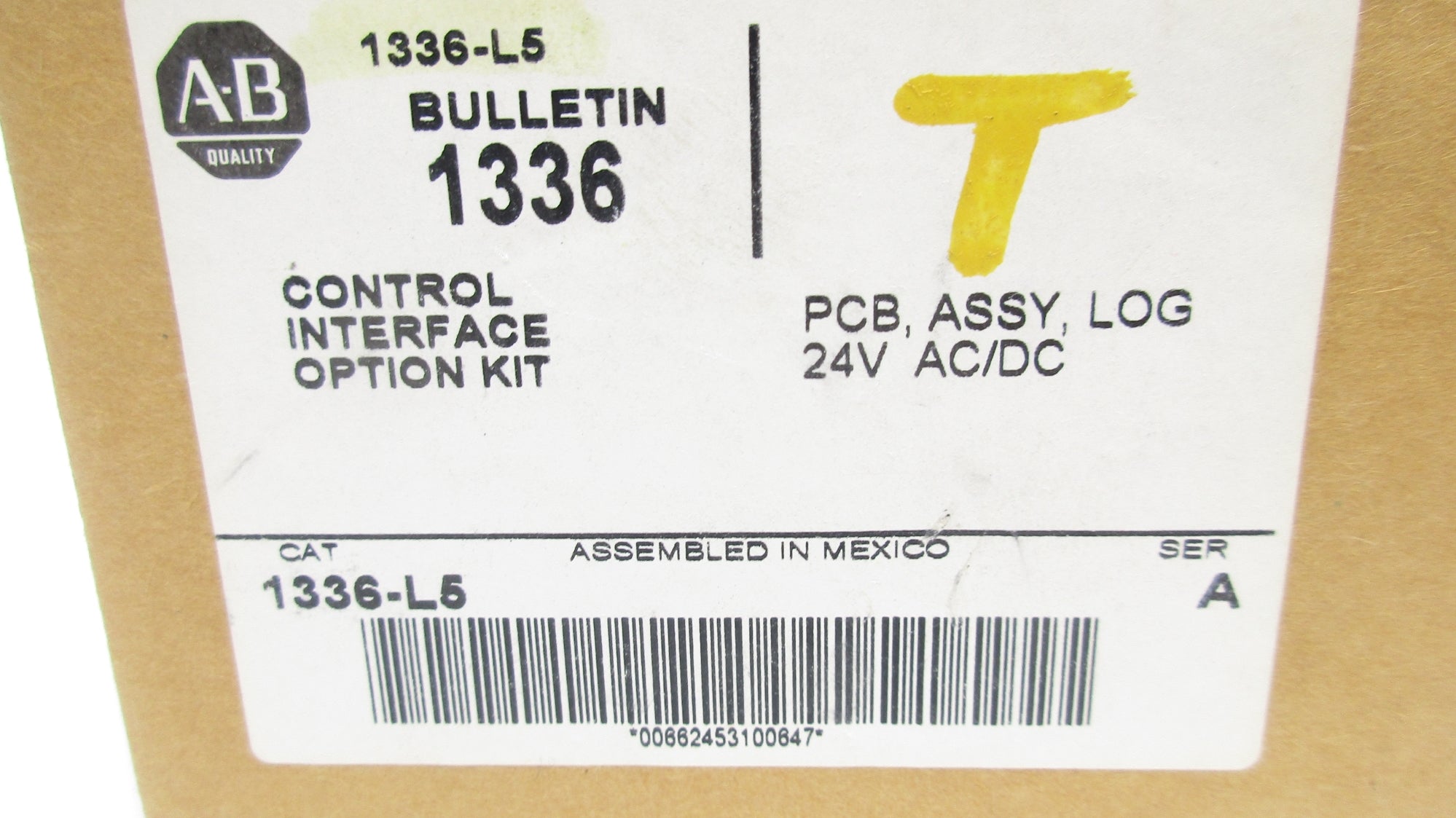 ALLEN BRADLEY 1336-L5 SER. A 24VAC/DC (BR/WH) NSMP