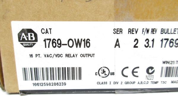 ALLEN BRADLEY 1769-OW16 SER. A F/W 3.1 5-265VAC REV. 2 NSMP