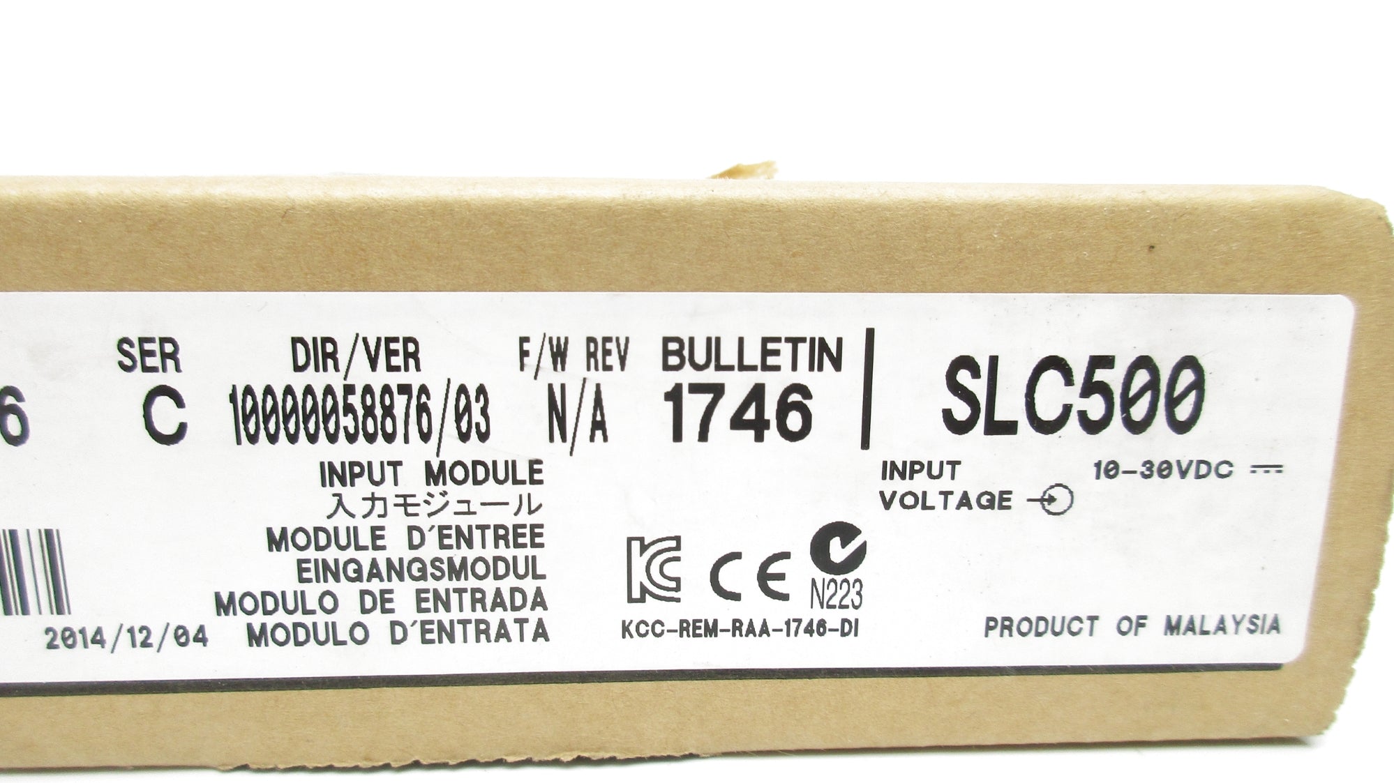 ALLEN BRADLEY 1746-IV16 SER. C DATE: 2014 NSFS