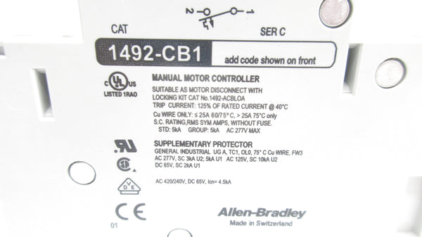 ALLEN BRADLEY 1492-CB1H020 SER. C 2A 277VAC NSNP