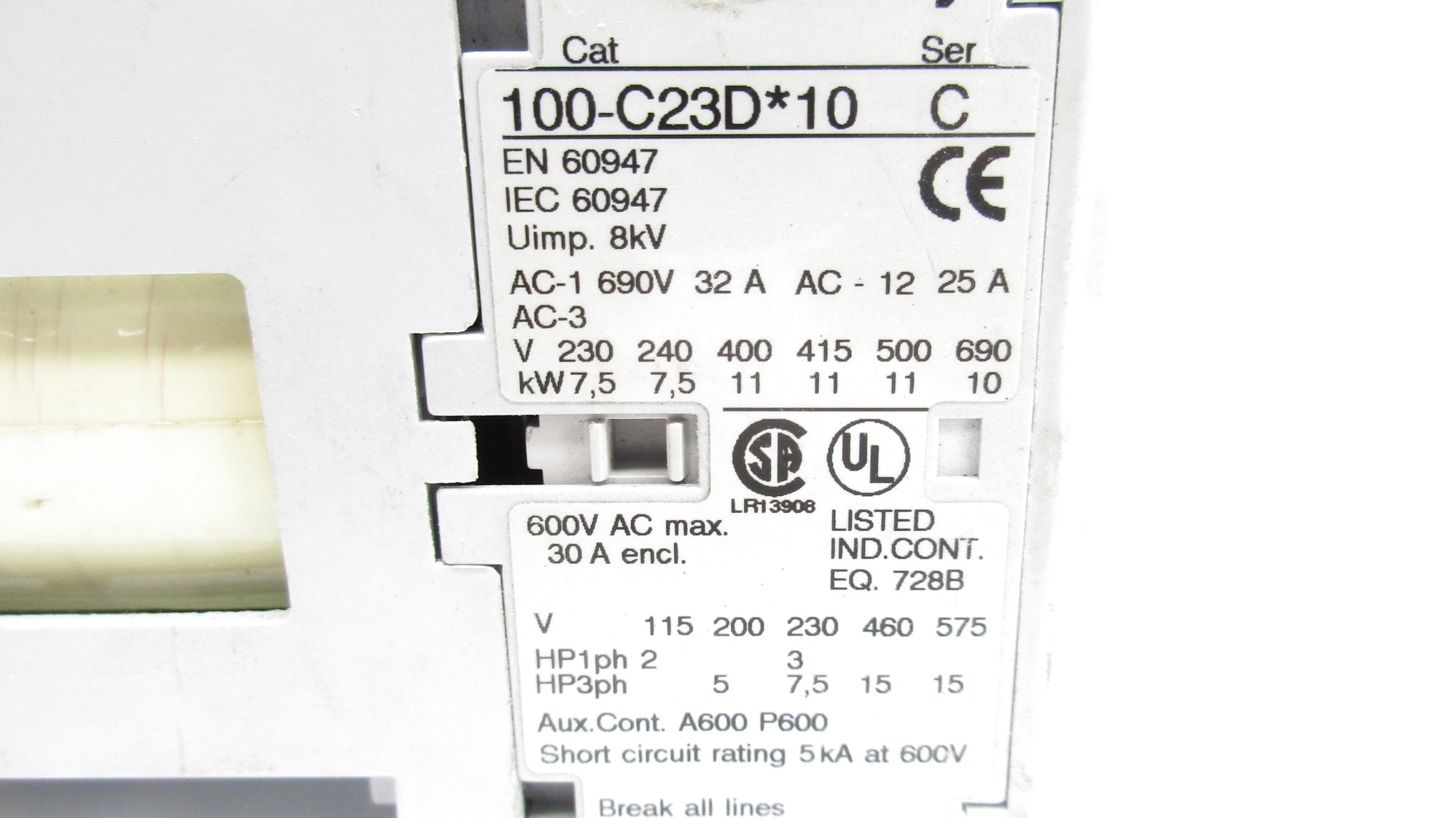 ALLEN BRADLEY 100-C23DJ10 SER. C 24VDC 30A NSNP