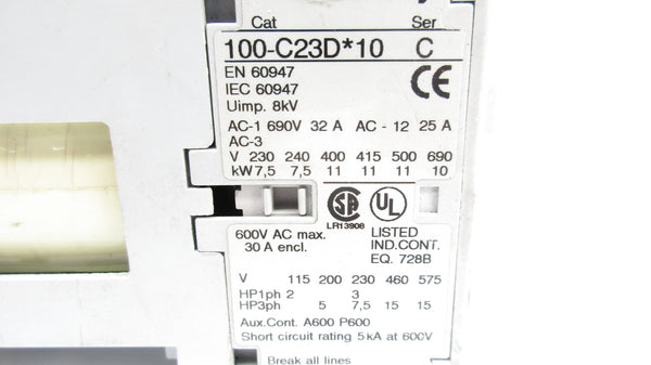 ALLEN BRADLEY 100-C23DJ10 SER. C 24VDC 30A NSNP