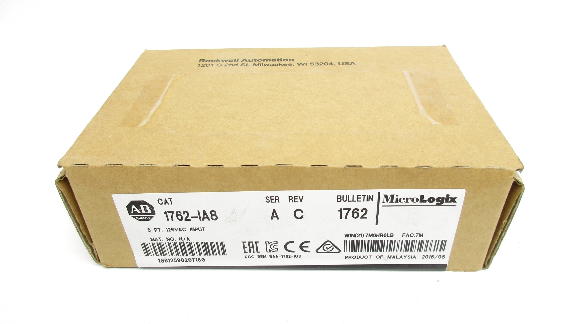 ALLEN BRADLEY 1762-IA8 SER. A DATE: 2016 NSFS