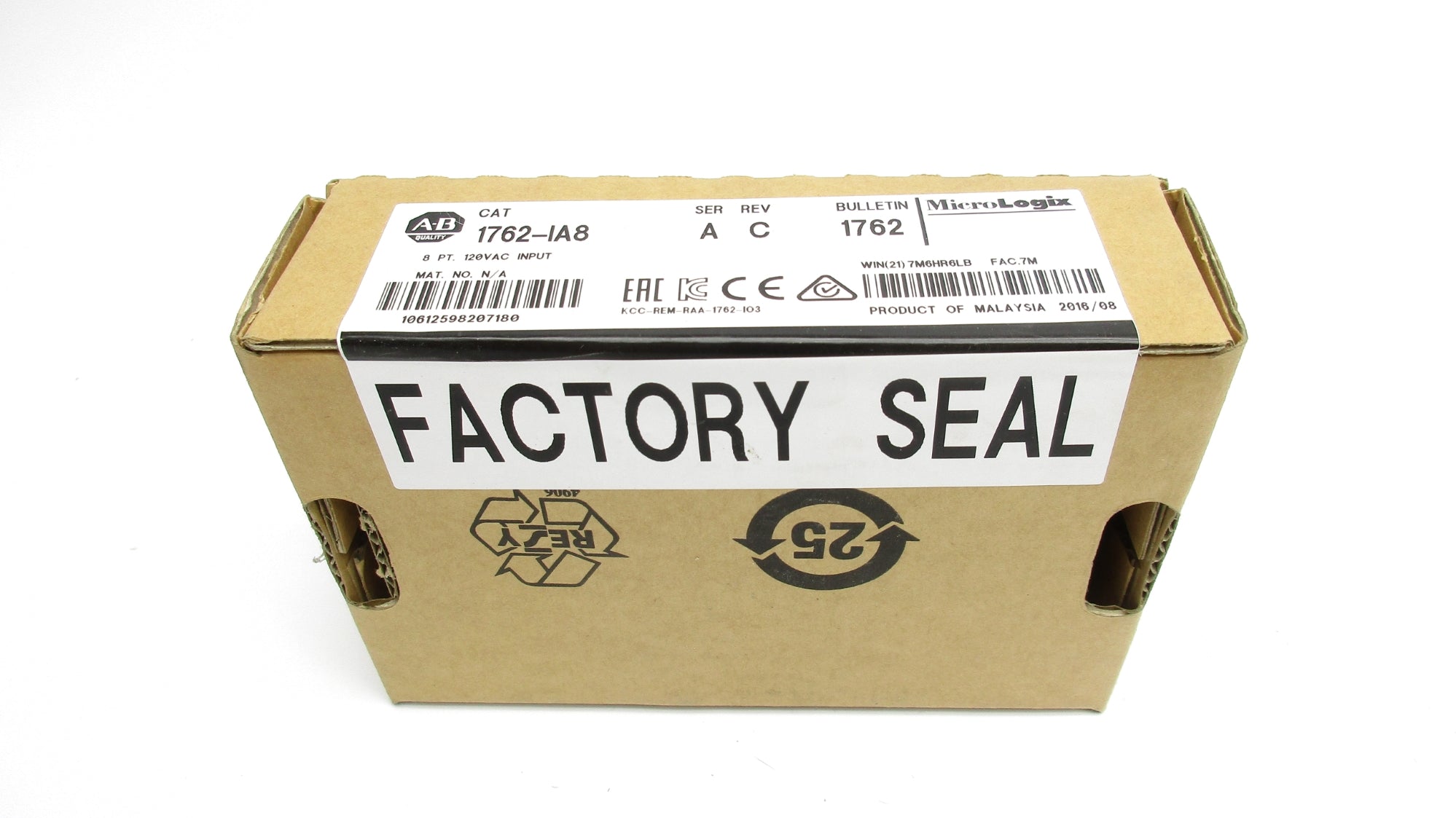 ALLEN BRADLEY 1762-IA8 SER. A DATE: 2016 NSFS