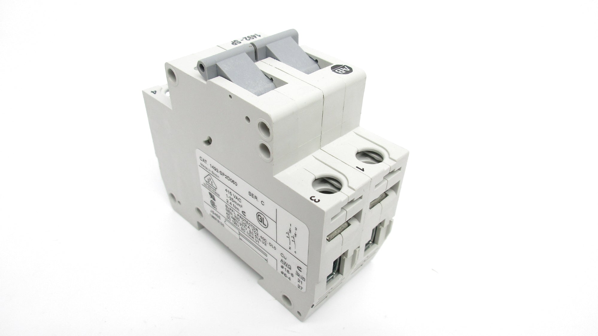 ALLEN BRADLEY 1492-SP2D060 SER. C 6A 277VAC (WH) NSMP
