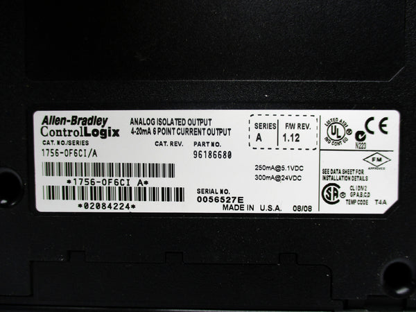 ALLEN BRADLEY 1756-OF6CI SER. A F/W 1.12 UNMP