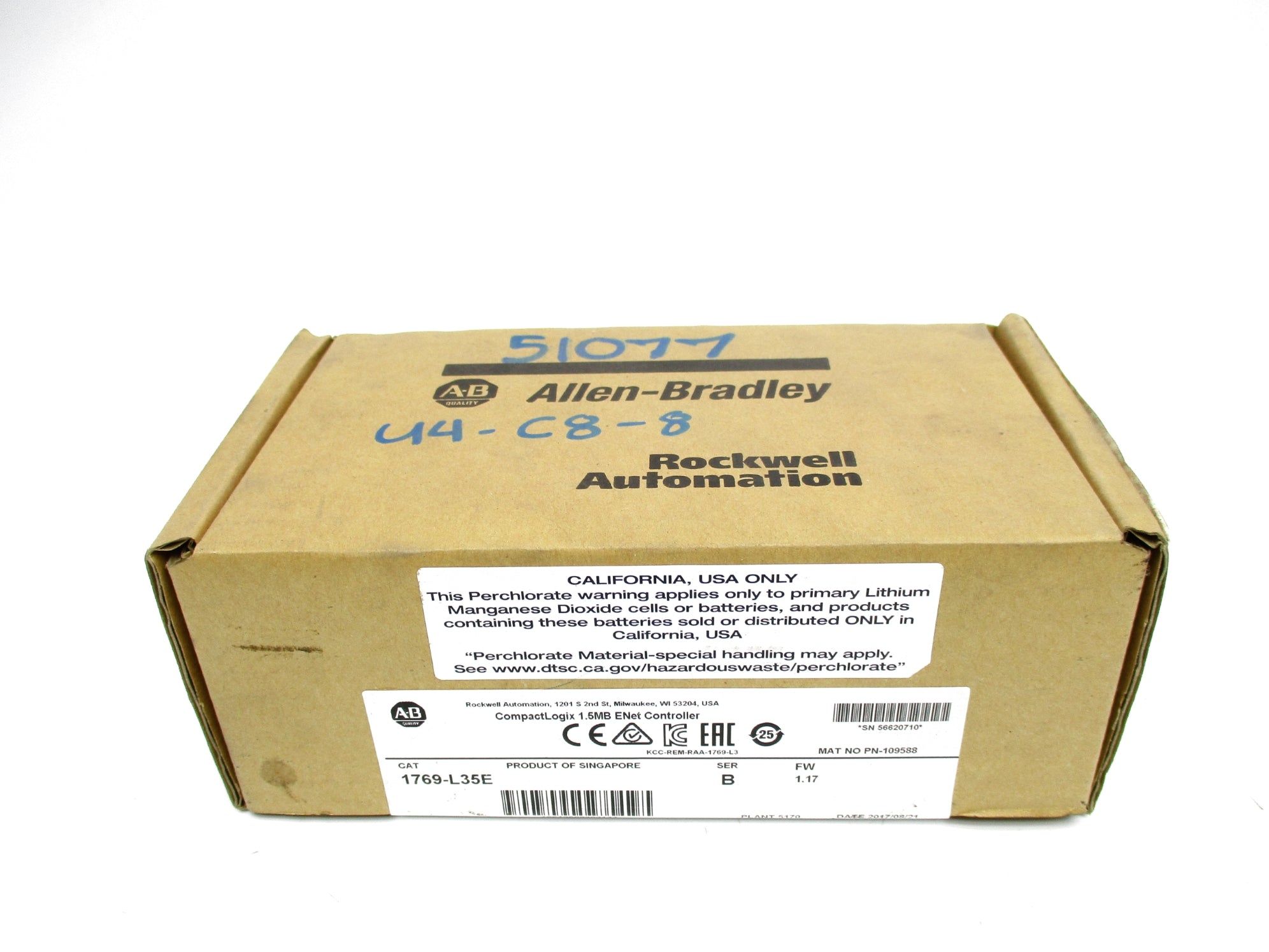 ALLEN BRADLEY 1769-L35E SER. B F/W 1.17 DATE: 2017 NSFS