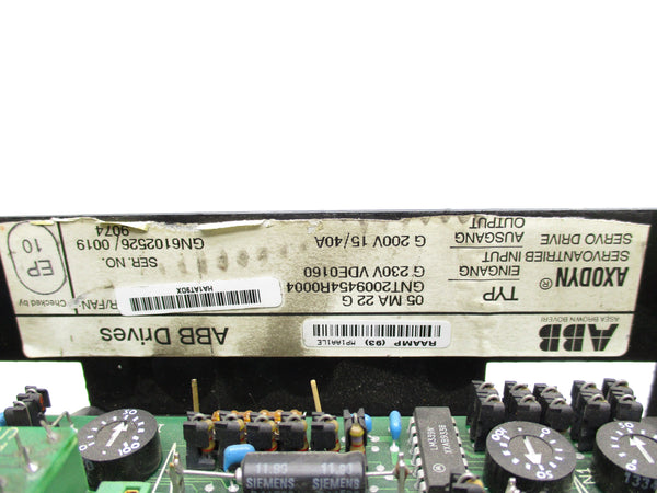 ABB GNT2009454R0004 05MA22G 200V 15/40A UNMP