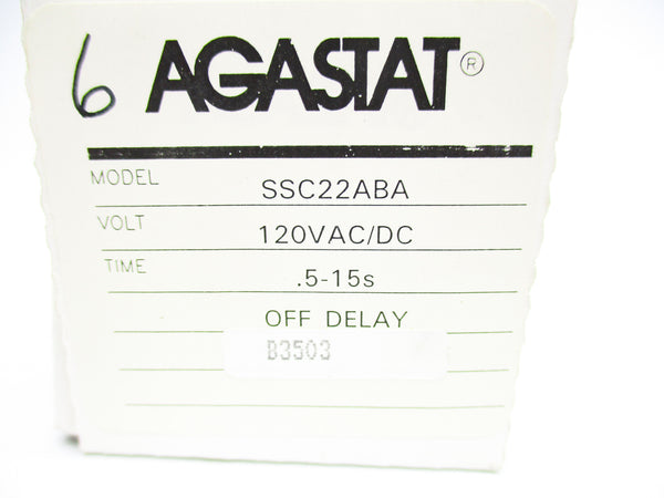 AGASTAT SSC22ABA .5-15S 10A 120VAC/DC NSMP