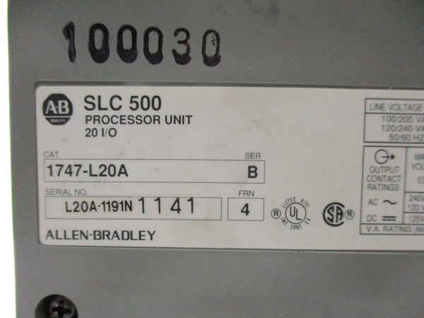 ALLEN BRADLEY 1747-L20A SER. B F/W 4 (AS PICTURED) UNMP