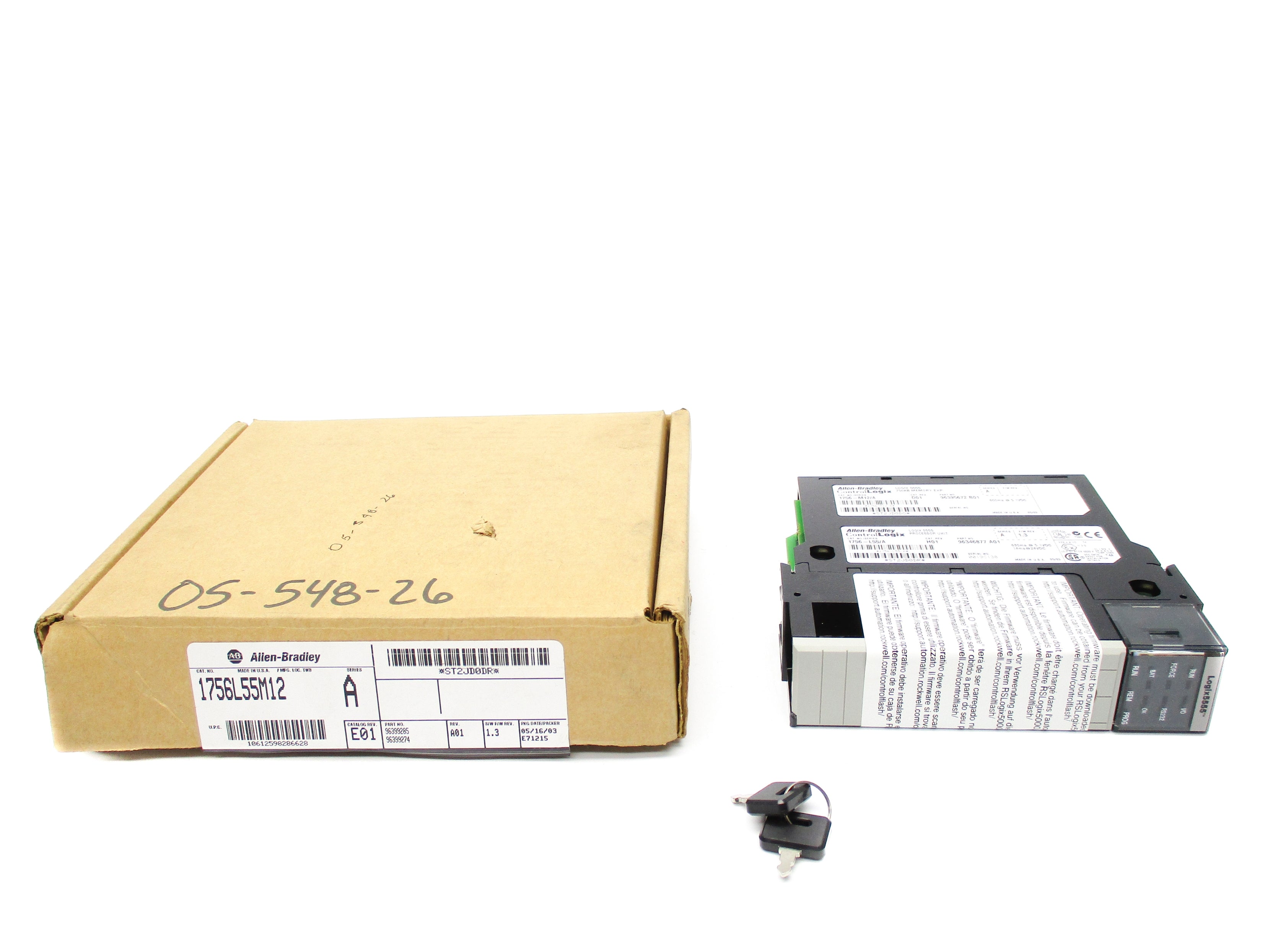 ALLEN BRADLEY 1756-L55M12 SER. A F/W 1.3 NSMP