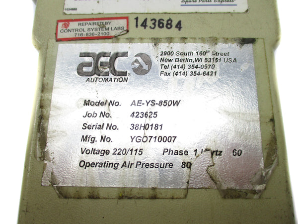 AEC AE-YS-850W 80PSI UNMP