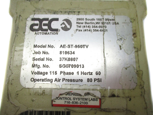 AEC AE-ST-950TV 80PSI UNMP