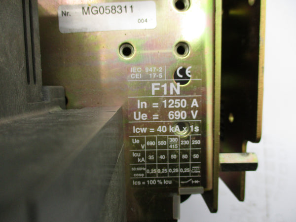 ABB SACE F1N1250 1250A 690V (AS PICTURED) UNMP