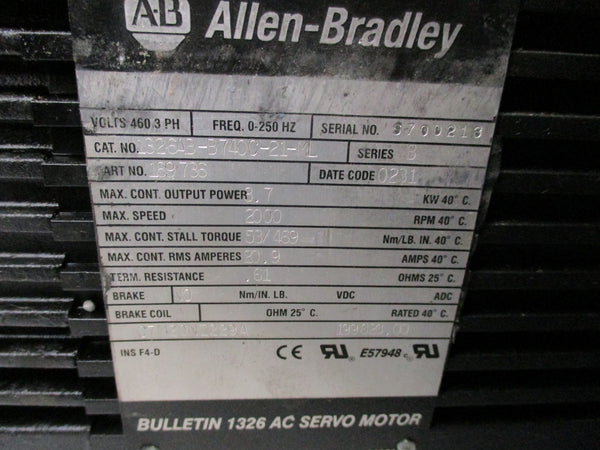 ALLEN BRADLEY 1326AB-B740C-21-ML SER. B UNMP