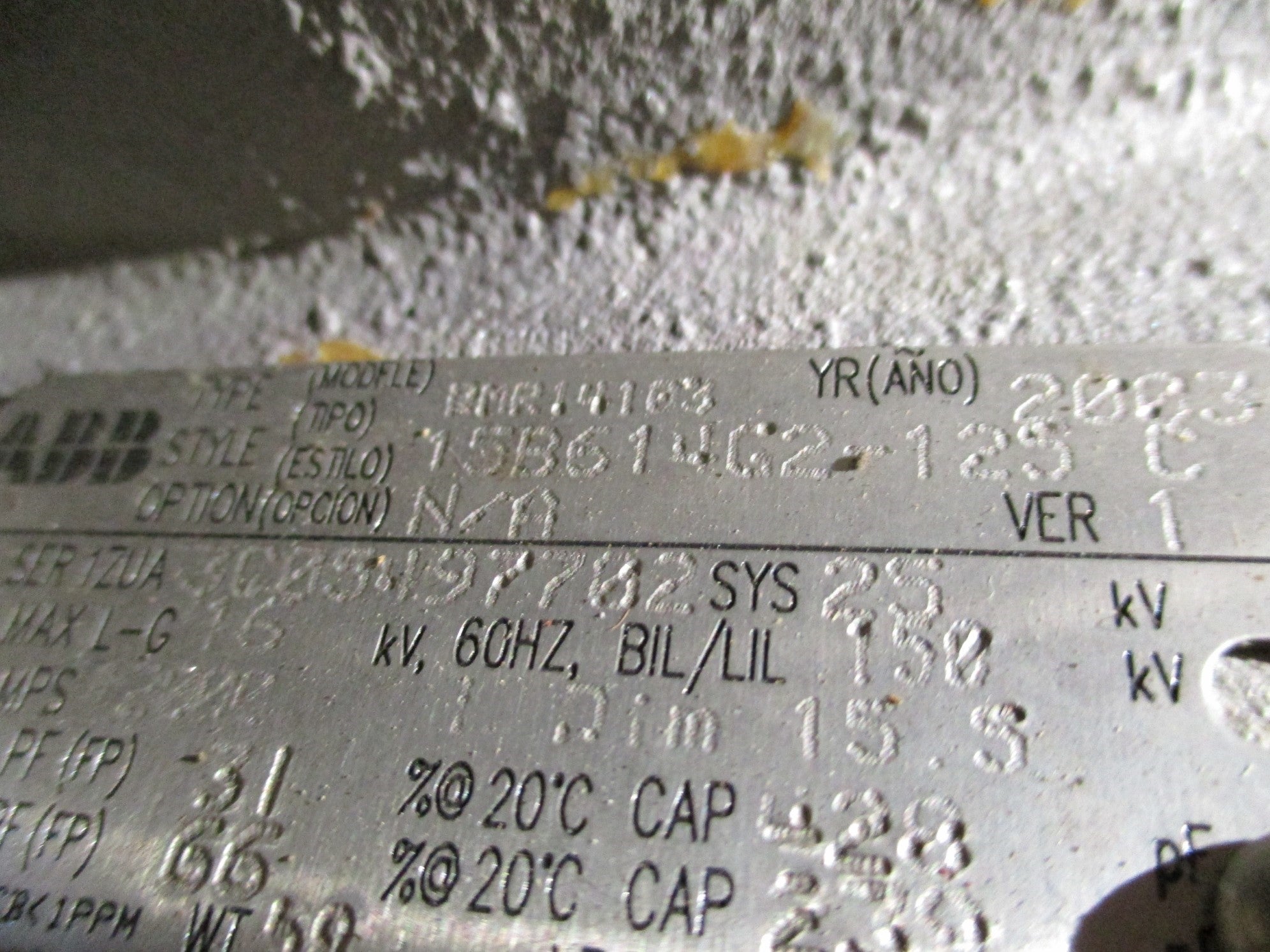 ABB RMR14103 15B614G2-125C REMAN