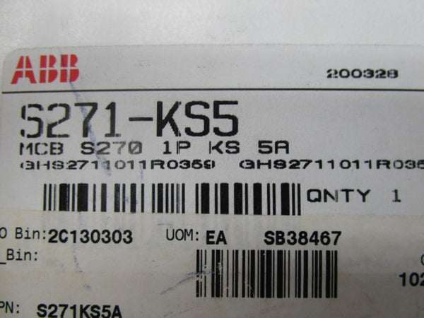 ABB S271-KS5 230/400V 5A NSMP