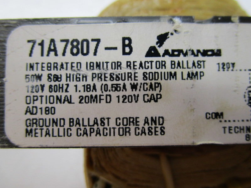 ADVANCE 71A7807-B UNMP