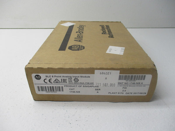 ALLEN BRADLEY 1746-NI8 SER. A FW 2.0 DATE: 2017 NSFS