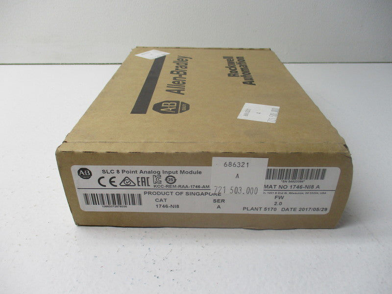 ALLEN BRADLEY 1746-NI8 SER. A FW 2.0 DATE: 2017 NSFS