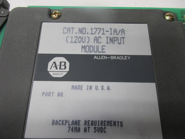 ALLEN BRADLEY 1771-IA SER. A  NSNP