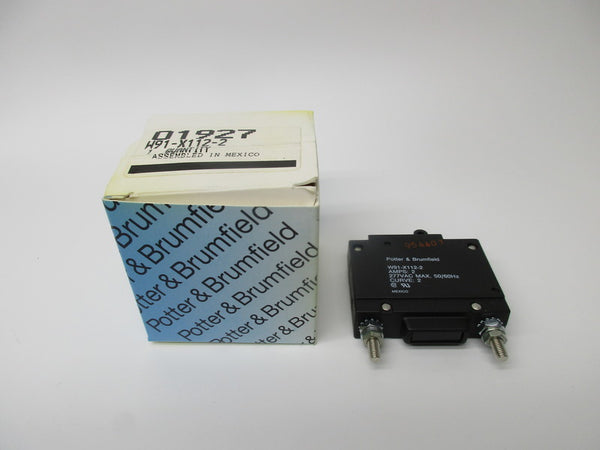 POTTER & BRUMFIELD W91-X112-2 CIRCUIT BREAKER 2A 277VAC MAX NSMP