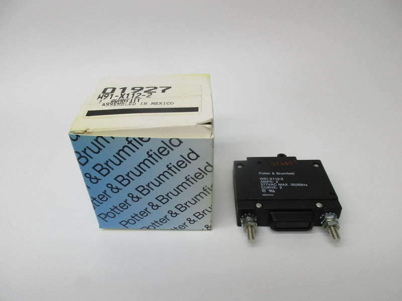 POTTER & BRUMFIELD W91-X112-2 CIRCUIT BREAKER 2A 277VAC MAX NSMP