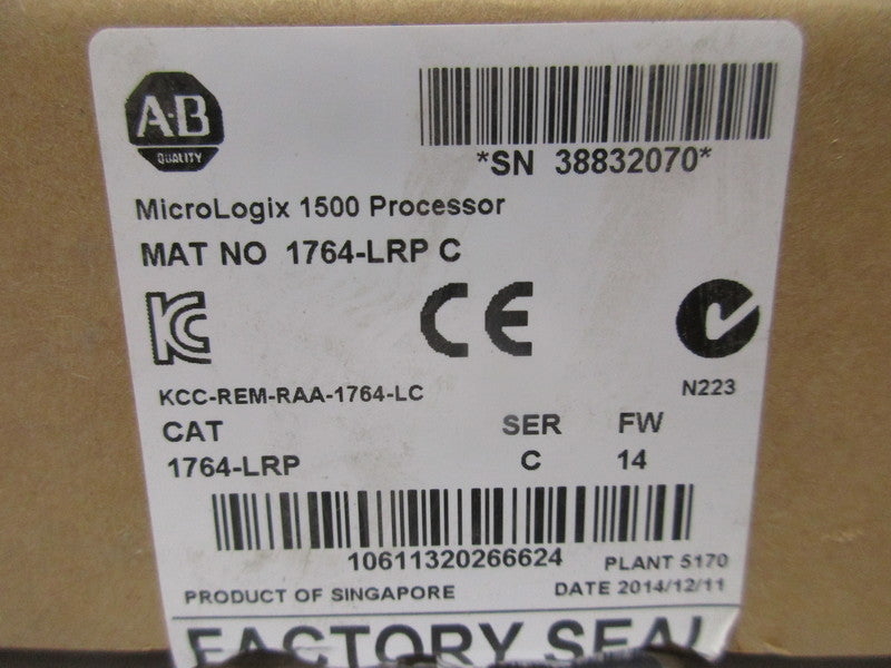 ALLEN BRADLEY 1764-LRP SER. C F/W 14 NSMP