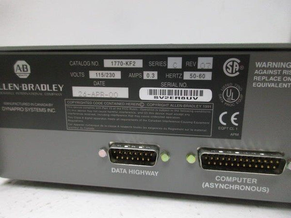 ALLEN BRADLEY 1770-KF2 SER. C 115/230V 0.3A NSMP