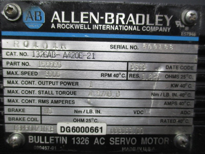 ALLEN BRADLEY 1326AB-A420E-21 NSNP