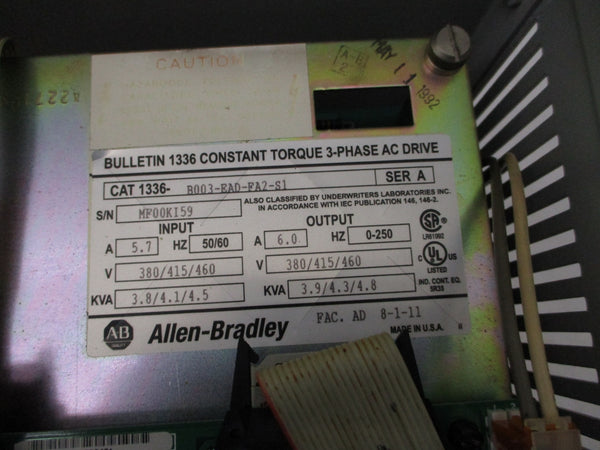 ALLEN BRADLEY 1336-B003-EAD-FA2-S1 SER.A REMAN
