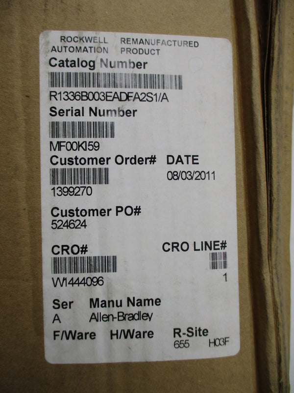 ALLEN BRADLEY 1336-B003-EAD-FA2-S1 SER.A REMAN