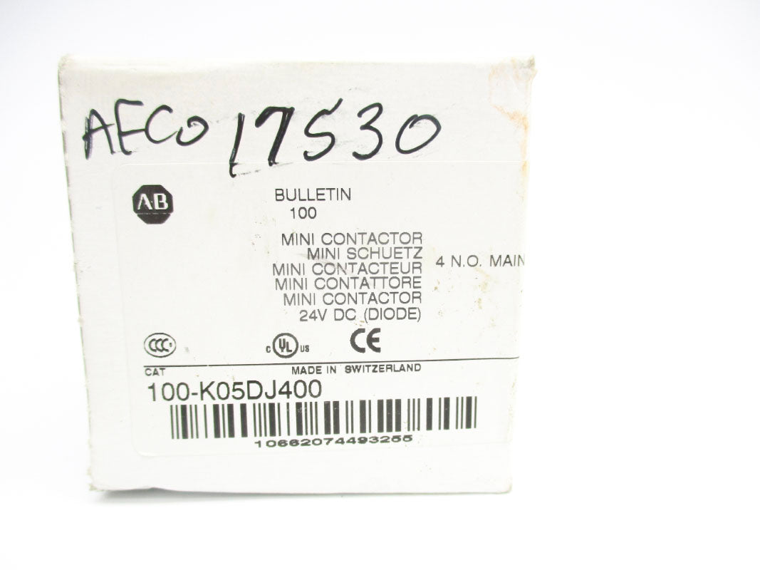 ALLEN BRADLEY 100-K05DJ400 SER. A 24VDC (WH) NSMP