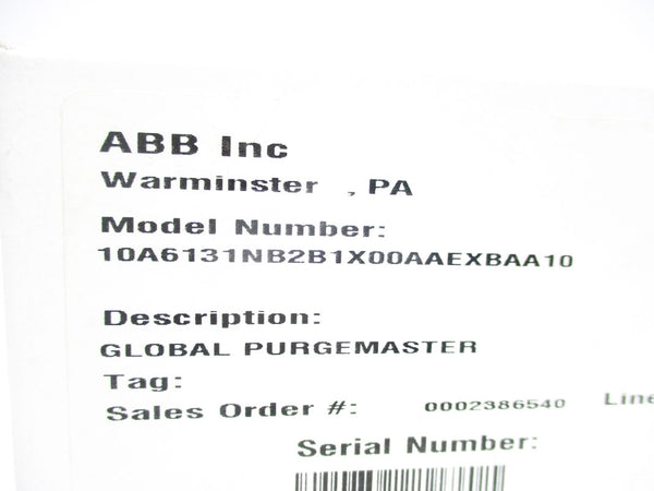 ABB 10A6131NB2B1X00AAEXBAA10 250PSI NSMP