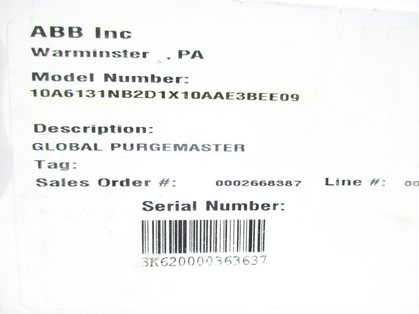 ABB 10A6131NB2D1X10AAE3BEE09 150PSI NSMP