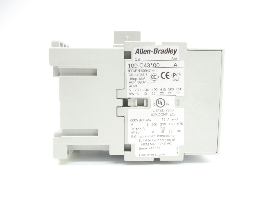 ALLEN BRADLEY 100-C43D10 SER. A 110/120V (BR/WH) NSMP