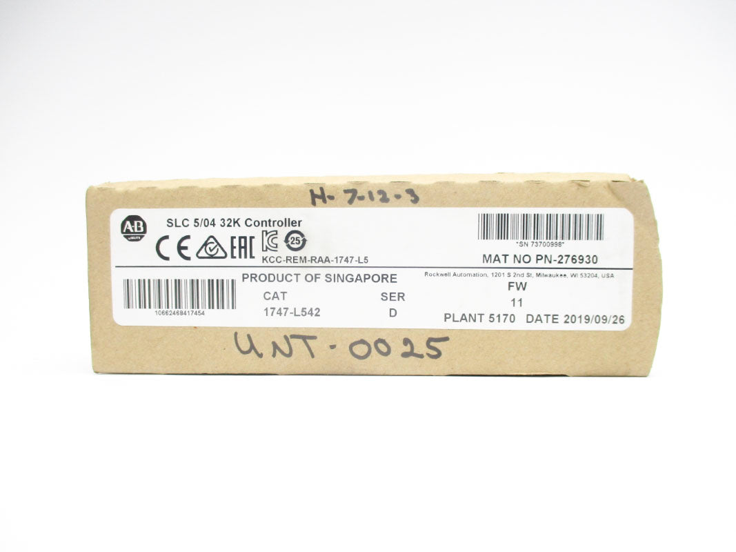 ALLEN BRADLEY 1747-L542 SER. D F/W 11 DATE: 2019 NSFS