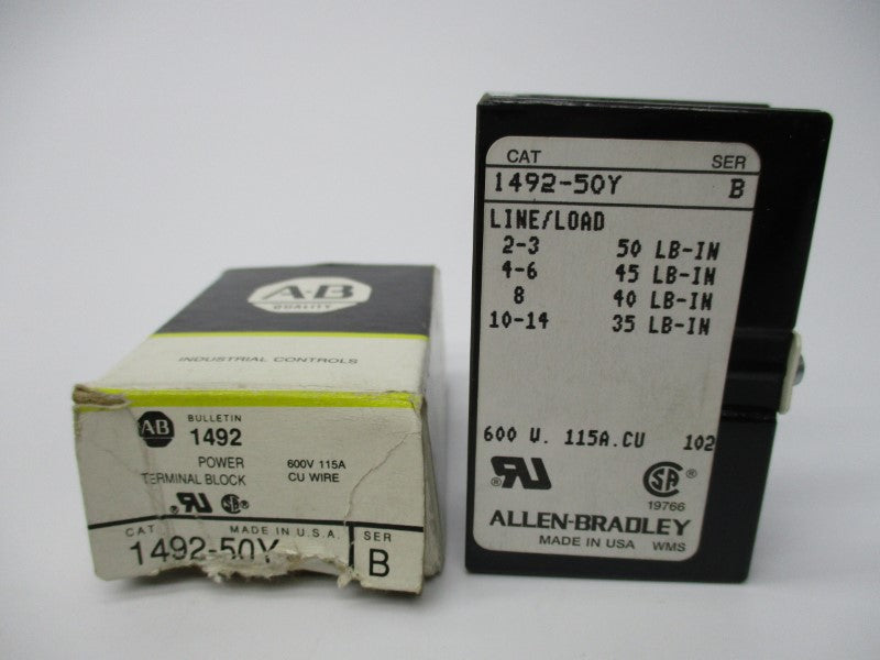 ALLEN BRADLEY 1492-50Y SER. B (BK/YL) NSMP