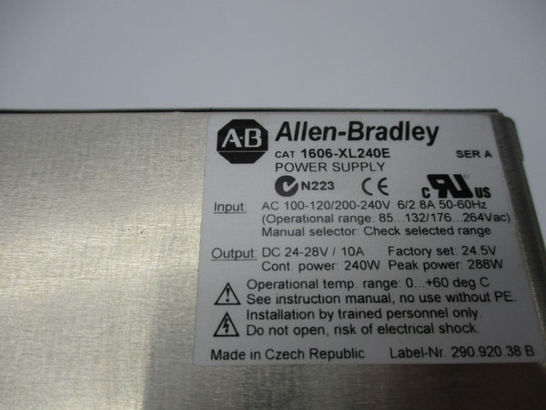 ALLEN BRADLEY 1606-XL240E SER. A 100-120/200-240VAC 6/2.8A NSNP