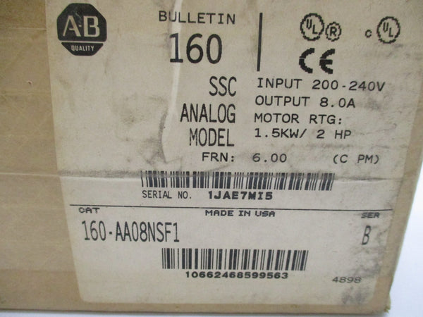 ALLEN BRADLEY 160-AA08NSF1 SER. B NSMP