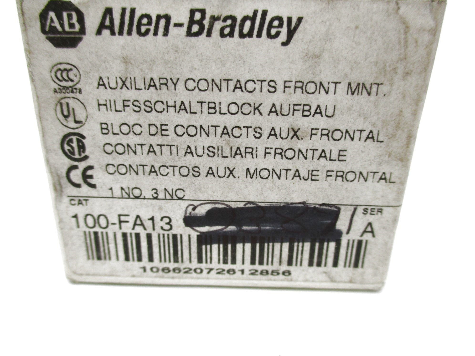 ALLEN BRADLEY 100-FA13 SER. A (WH) NSMP