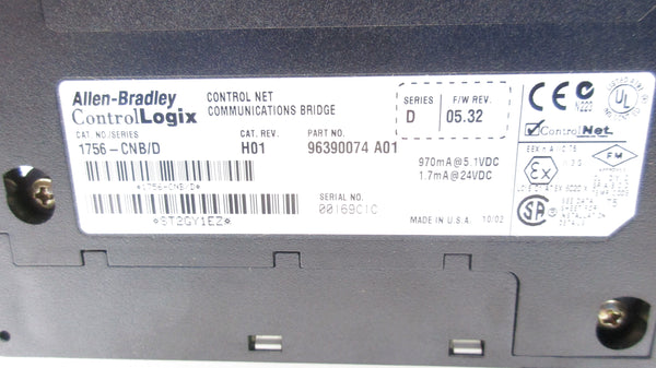 ALLEN BRADLEY 1756-CNB SER. D F/W 05.32 NSNP
