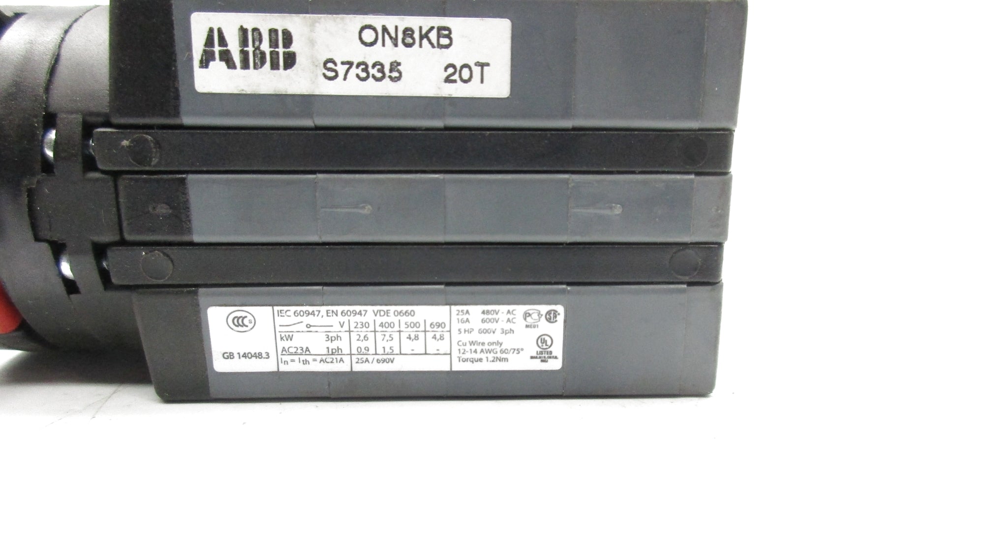 ABB ON8KBS7335 (AS PICTURED) UNMP