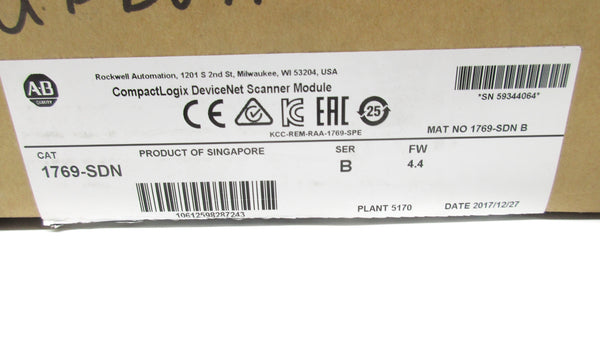 ALLEN BRADLEY 1769-SDN SER. B F/W 4.4 NSMP