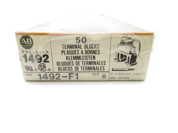 ALLEN BRADLEY 1492-F1 SER. B (PKG OF 50) (BK/OR) NSFS