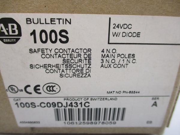 ALLEN BRADLEY 100S-C09DJ431C SER. A 24VDC NSMP