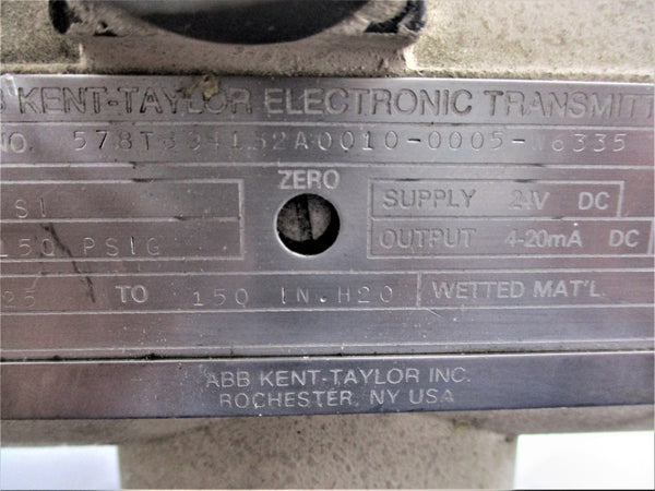 ABB KENT TAYLOR 578T804132A0010-0005-W6335 150PSIG UNMP