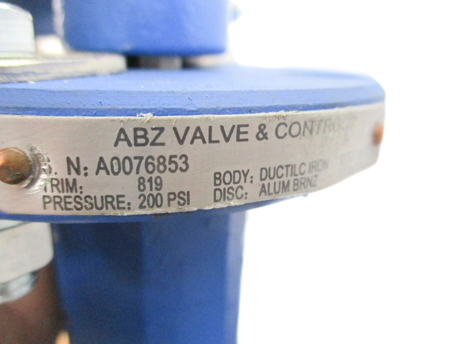 ABZ VALVE & CONTROLS A0076853 4" 200PSI NSNP